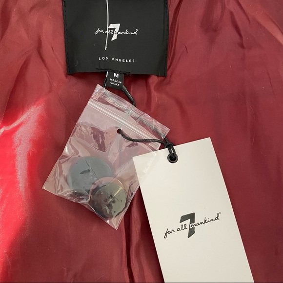 NWT 7 For All Mankind Plaid Oversized Boyfriend Wool Blazer Jacket Pea Coat - Picture 7 of 10